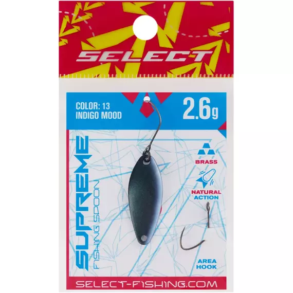 Блешня Select Supreme 2.6g 30mm #13 Indigo Mood, Вага блешні: 2.6, Колір блешні: #13 Indigo Mood, фото , изображение 2